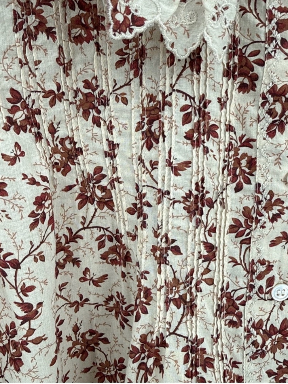 DÔEN Women Hickory Floral Blouse in Songbird Toile, Size XS - Picture 3 of 11